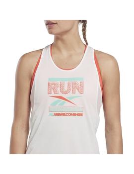 Camiseta Mujer Reebok Run Graphic Blanco