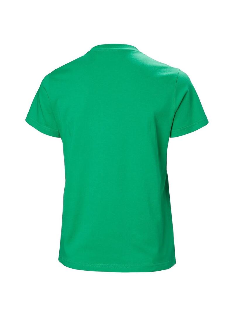 Camiseta Mujer Helly Hansen Logo Verde