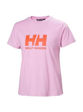 Camiseta Mujer Helly Hansen Logo Rosa