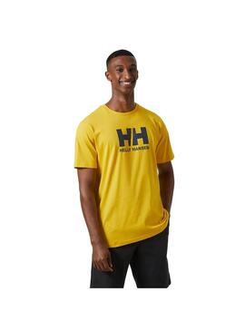 Camiseta Hombre Helly Hansen Logo Amarillo