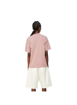 Camiseta Mujer Carhartt WIP American Script Rosa