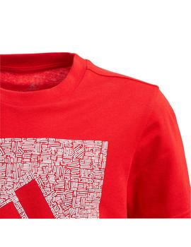 Camiseta Niño adidas Box Rojo