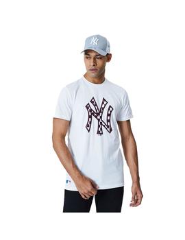 Camiseta Hombre New Era New York Yankees Blanca Mo