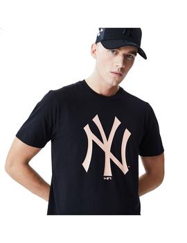 Camiseta Hombre New Era New York Yankees Negra Ros