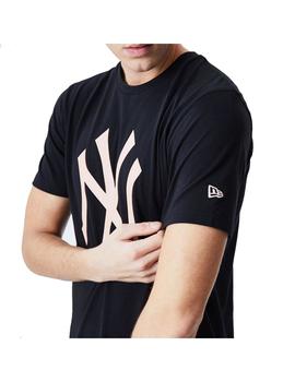 Camiseta Hombre New Era New York Yankees Negra Ros