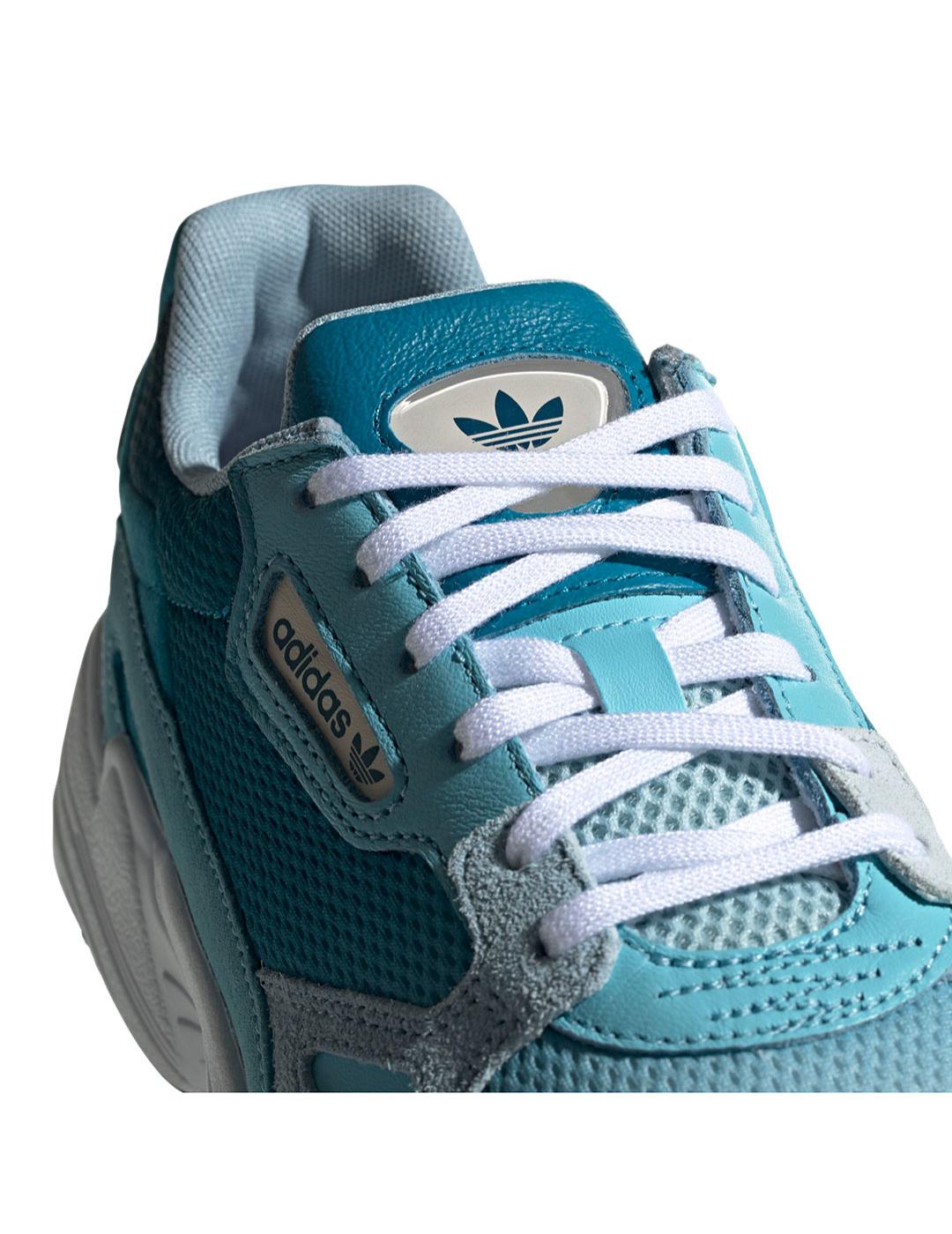 Adidas falcon best sale mujer azul