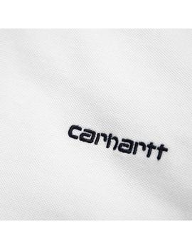 Polo Hombre Carhartt WIP Script Embroidery Blanco