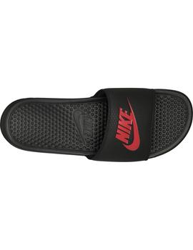 Chancla Hombre Nike Benassi Negra Roja