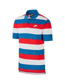 Polo Hombre Nike Matchup Stripe Azul/Rojo/Blanco