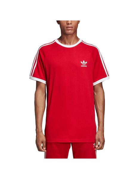 Meandro inflación Amplificador Camiseta adidas 3 Bandas Roja Hombre