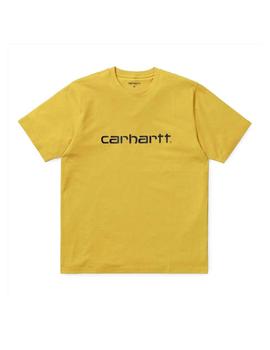 Camiseta Carhartt Script Amarilla Hombre