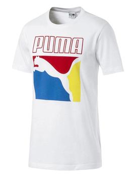 Camiseta Puma Logo Blanca Hombre