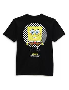 Camiseta Hombre Vans X SpongeBob Negra