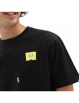 Camiseta Hombre Vans X SpongeBob Negra