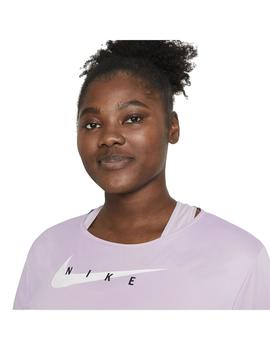 Camiseta Mujer Nike Swoosh Run Rosa