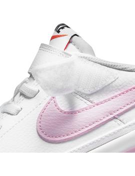 Zapatilla Niña Nike Court Legacy Blanco/Rosa