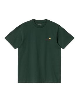 Camiseta Hombre Carhartt WIP American Script Verde