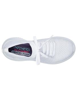 Zapatilla Skechers Ultra Flex Mujer Blanca