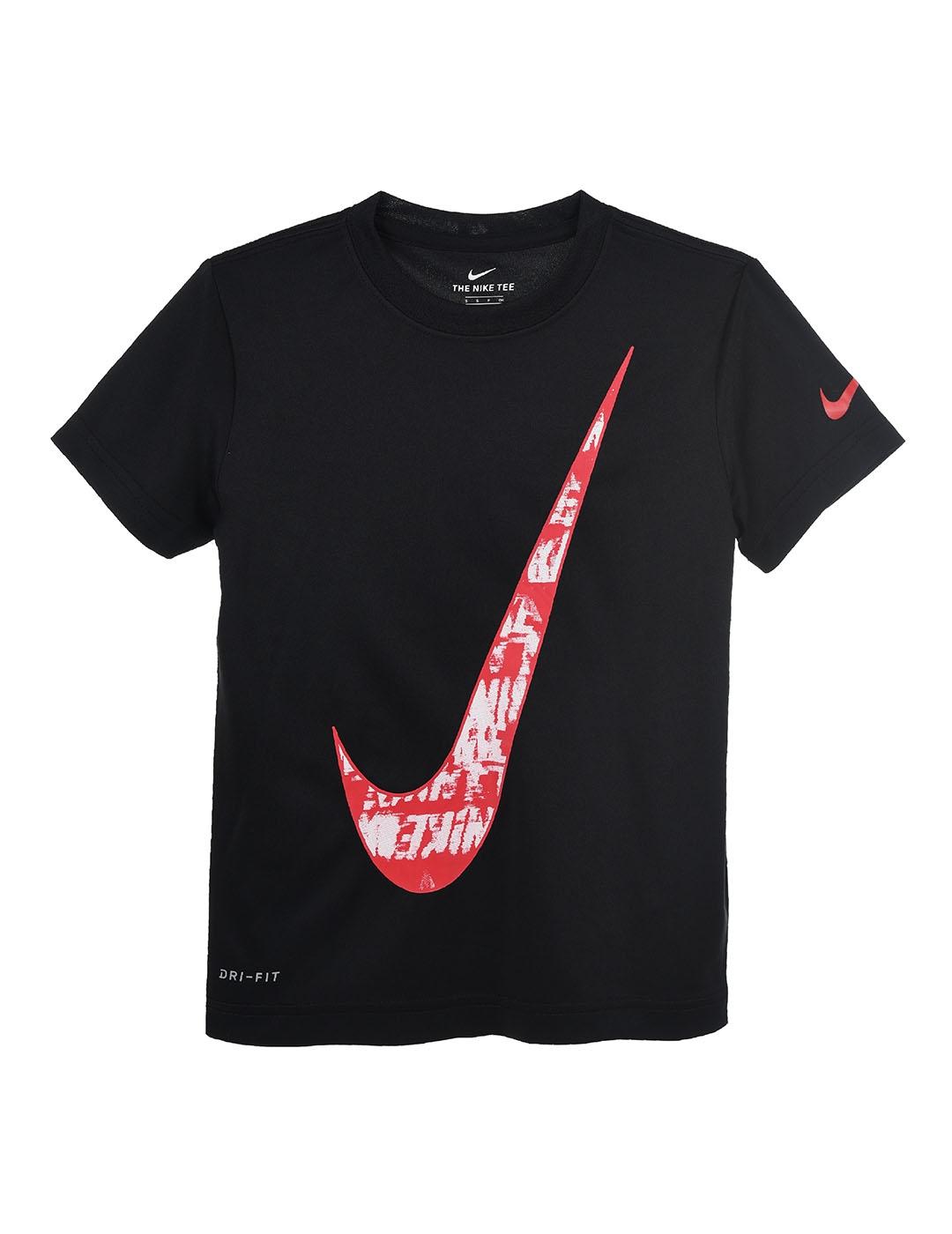 Camiseta negra de Camisetas de manga corta para Niñas de Nike