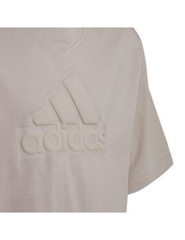 Camiseta Niña adidas FI Logo Beige