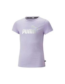 Camiseta Niña Puma Ess  logo Lila