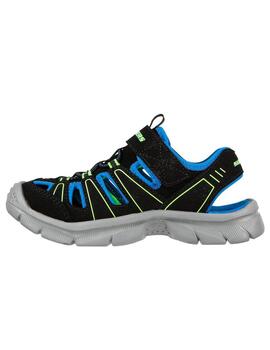 Cangrejera Niño Skechers Relix Negro/Azul