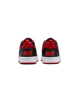 Zapatilla Niño Nike Court Borough Negra Roja