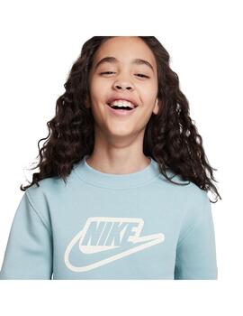 Sudadera Niño Nike Club Crew Verde Agua