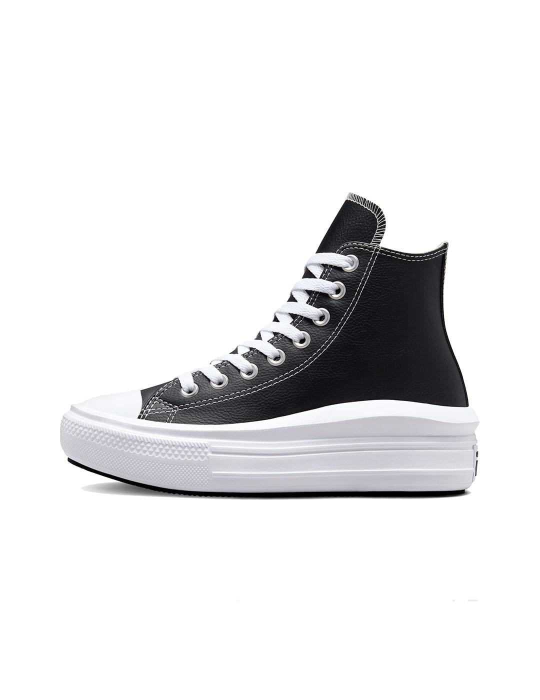 Zapatilla Mujer Converse Move Hi Piel Negra