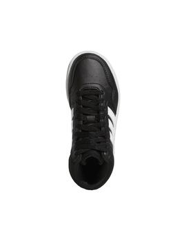 Zapatilla Junior adidas Hoops 3.0 Mid Negro