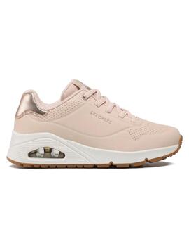 Zapatilla Mujer Skechers Uno-Shimmer Beige