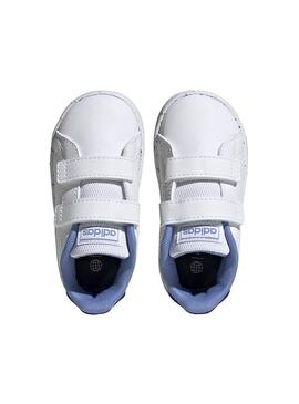 Zapatilla Baby adidas Advantage CF Blanco/Royal