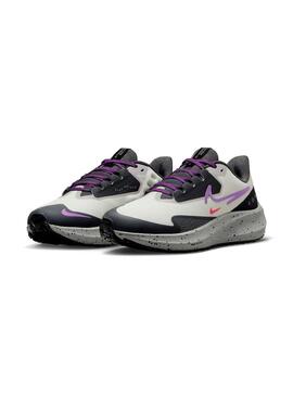 Zapatilla Mujer Nike Pegasus Shield Blanco Gris