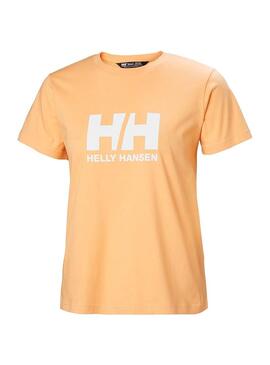Camiseta Mujer Helly Hansen Logo Mandarina