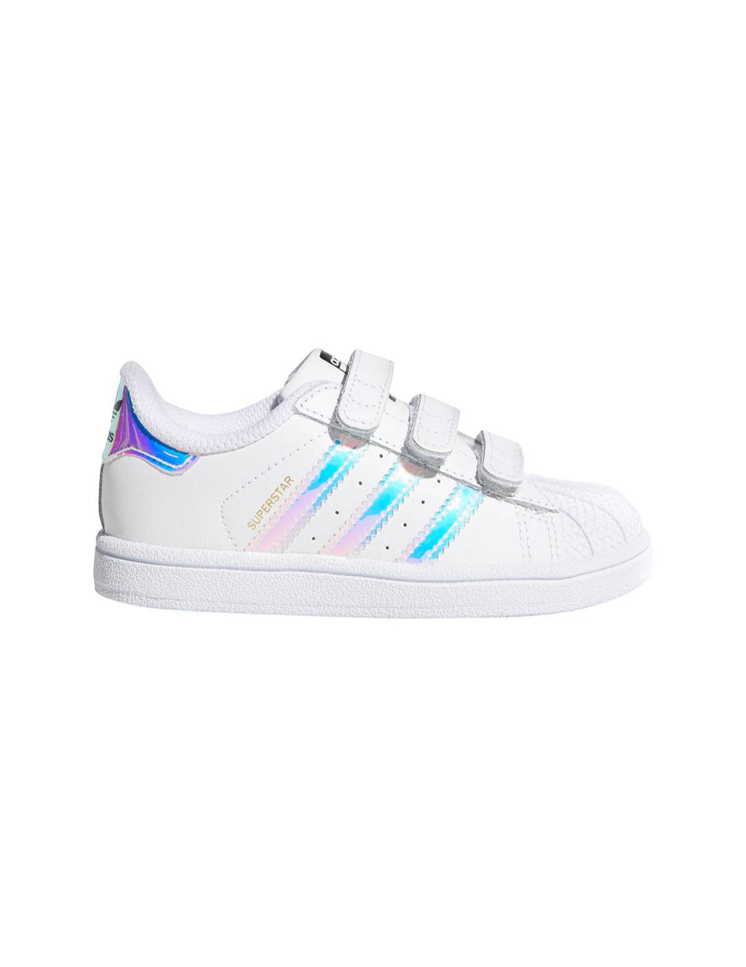 ADIDAS SUPERSTAR CF ZAPATILLA BEBE BLANCA CON VELCRO