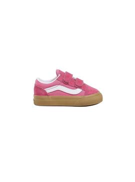 Zapatilla Baby Vans Old Skool V Gum Fucsia