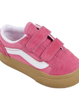 Zapatilla Baby Vans Old Skool V Gum Fucsia