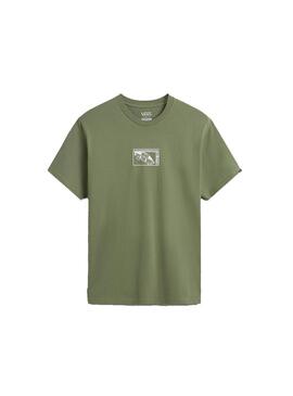 Camiseta Hombre Vans Tech Box SS Verde