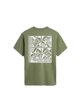 Camiseta Hombre Vans Tech Box SS Verde