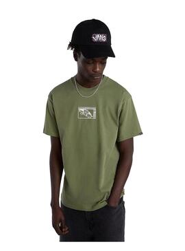 Camiseta Hombre Vans Tech Box SS Verde