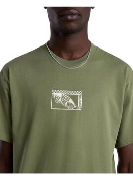 Camiseta Hombre Vans Tech Box SS Verde