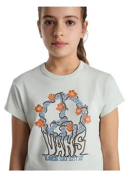 Camiseta Niña Vans Bloom Peace Verde Agua