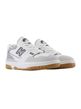 Zapatilla Unisex New Balance 550 Blanco Gris