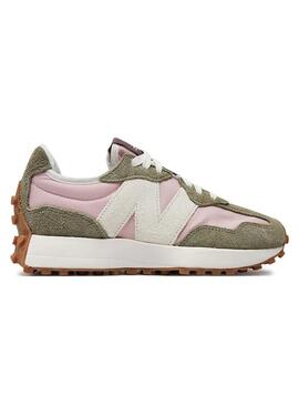 Zapatilla Mujer New Balance 327 Rosa Verde