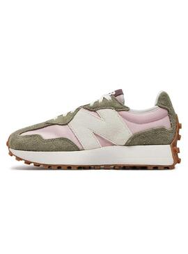 Zapatilla Mujer New Balance 327 Rosa Verde