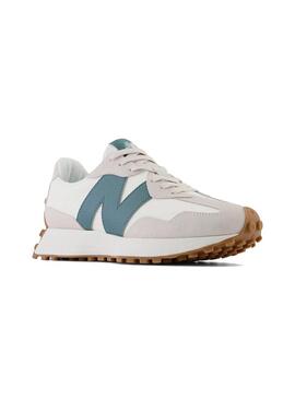 Zapatilla Mujer New Balance 327 Blanco Verde