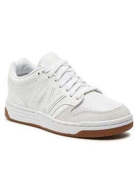 Zapatilla Niño/a New Balance 480 Blanca caramelo