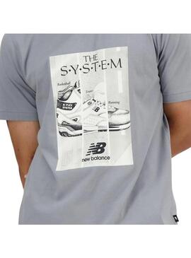 Camiseta Hombre New Balance Thesystem Gris