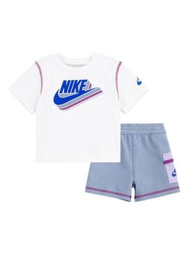 Conjunto Niño/a Nike REIMAGINE Blanco Gris