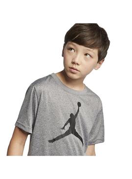 Camiseta Niño Jordan Df Gris